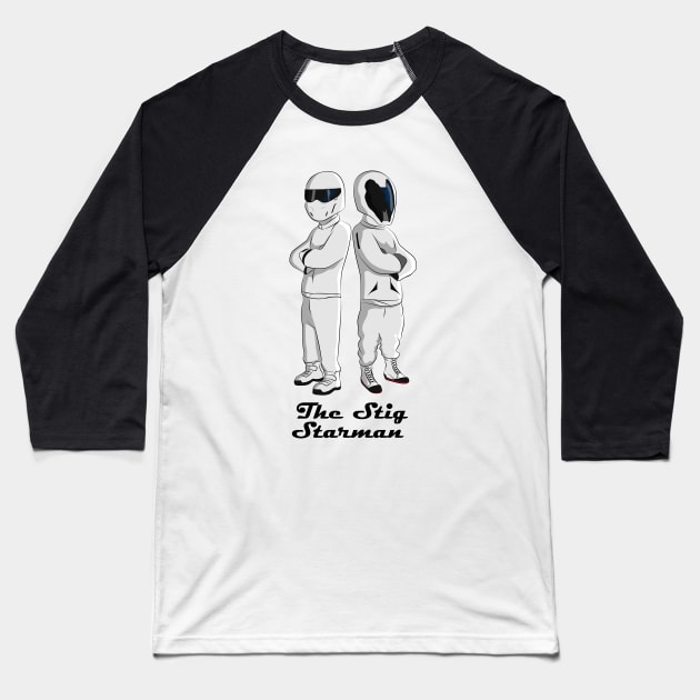 Stig and Starman Baseball T-Shirt by TheContactor